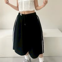 side-stripe oversized bermuda shorts