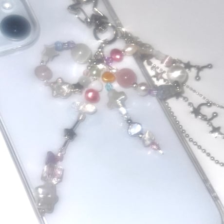 桃syrup pearl strap🍑ᐝ/桃シロップパールストラップ