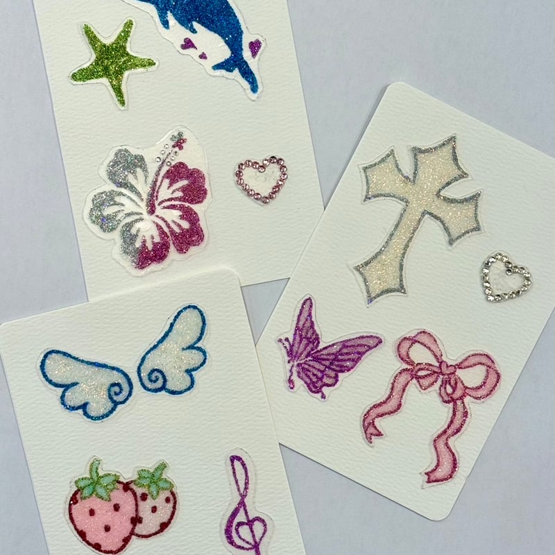 Fairy Cross🎀🍓body jewelry sticker | sister g