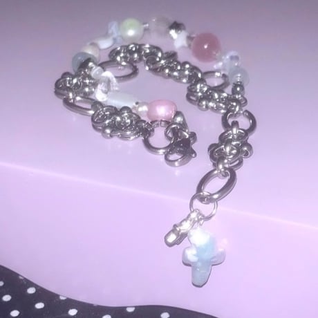 cross star drop chain bracelet ⊹˙∘•💫ᯓ