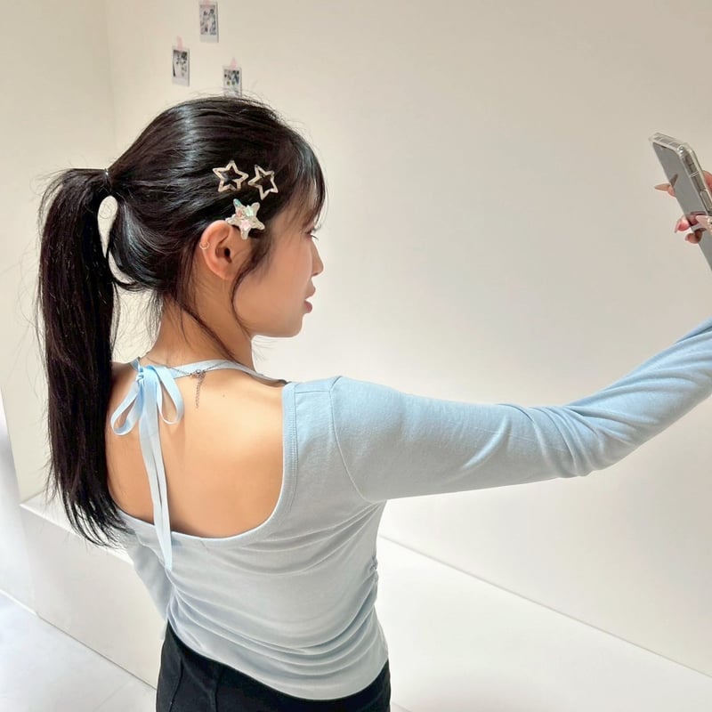 Shirring Many Ribbons Topsシャーリングメニーリボン Shirring Many Ribbons Topsシャーリングメニーリボン