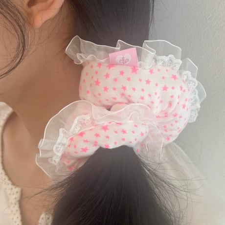 Twinkle Mood Lace Scrunchie★⁺˳✧༚