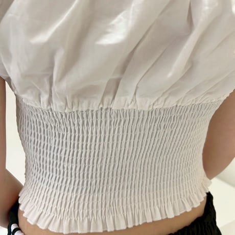 off-shoulder frill blouse