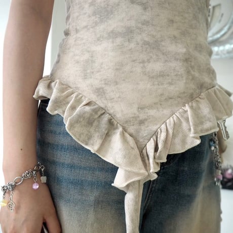 asymmetry fringe camisole