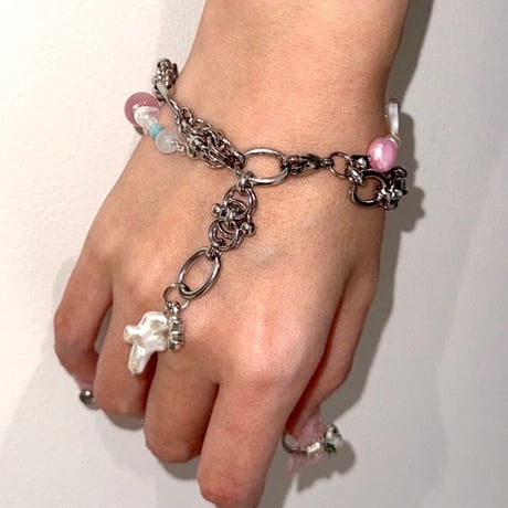 cross star drop chain bracelet ⊹˙∘•💫ᯓ