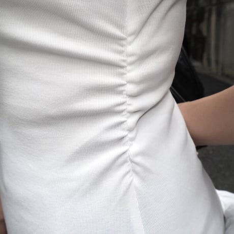 check frill one shoulder tops