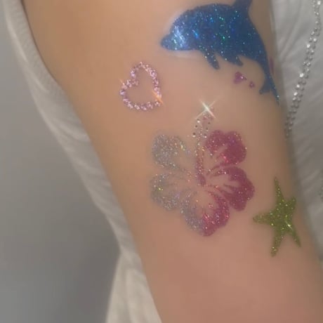Mermaid beach 🐬🌺🏝️body jewelry sticker