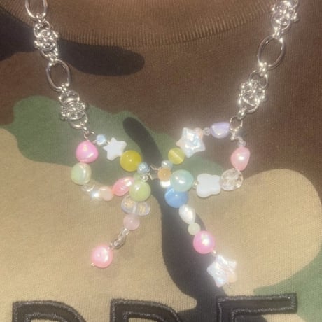 macaron ribbon necklace