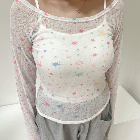 star summer mesh tops