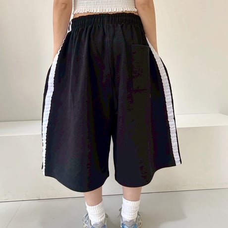 side-stripe oversized bermuda shorts