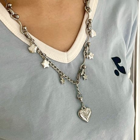 Wave Star Pearl Necklace