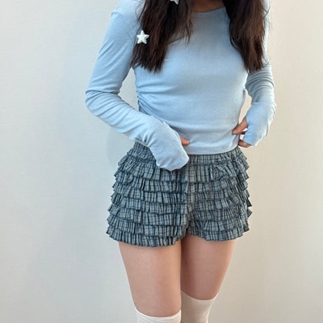 FRILLCHECK SHORTS