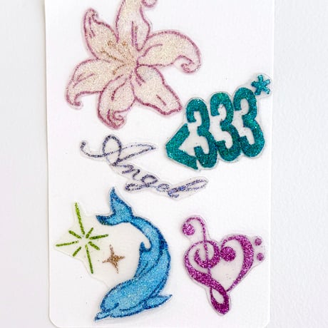 Lily & Dolphin <333 Body Jewelry Sticker 🐬🌺
