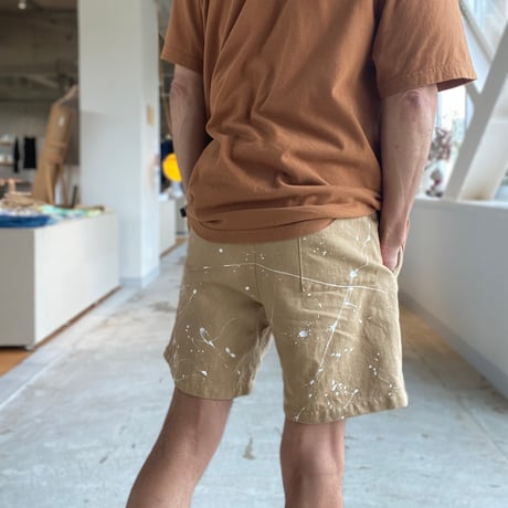 コットン×和紙のショートパンツ（ペンキオプション）