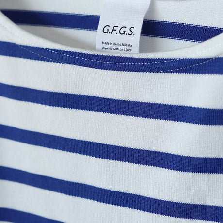 G.F.G.S.× ei-to blue Border T shirts "NAVAL relax"