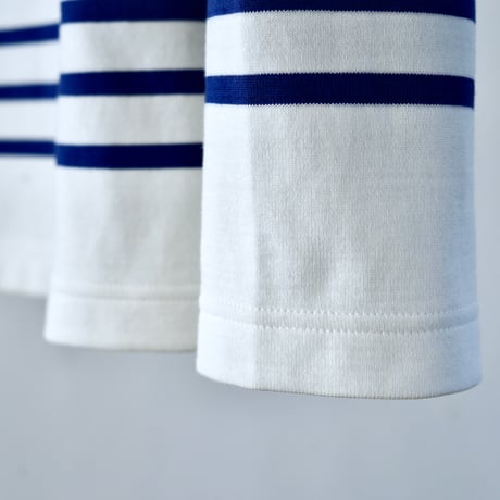 G.F.G.S.× ei-to blue Border T shirts "NAVAL relax"