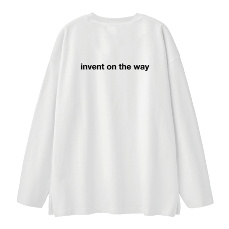 NERD Tシャツ ビックシルエットロングスリーブ（ホワイト）