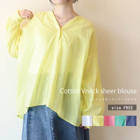 EVERYDAY I LIKE Sheer Blouse シアーブラウス インナー付き）今どきシアーブラウス（シャツ/ブラウス