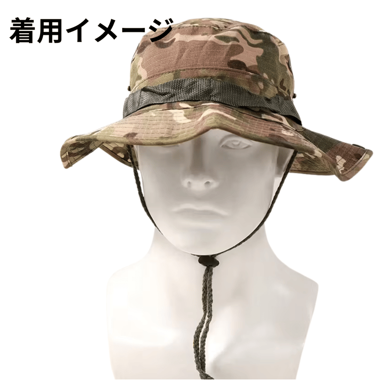 ブーニーハット フリーサイズ ブラックパイソン迷彩 サバゲー