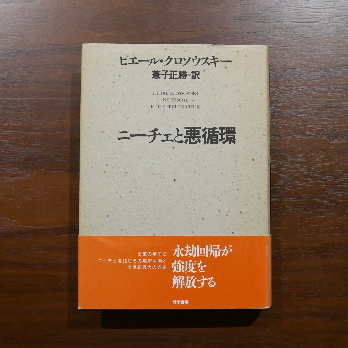 ニーチェと悪循環 ピエール・クロソウスキー 兼子正勝訳 哲学書房