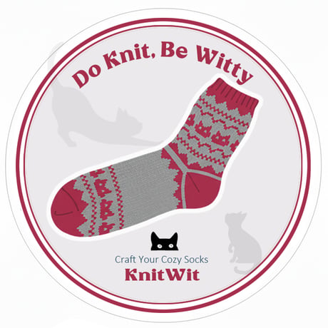 (KIT)_にっこり猫靴下_Design by  山下ひとなつ