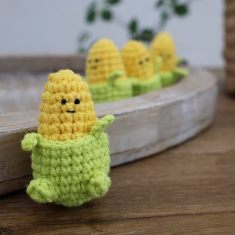 (KIT)_韓国作家のknitting_ssem 野菜キーリング