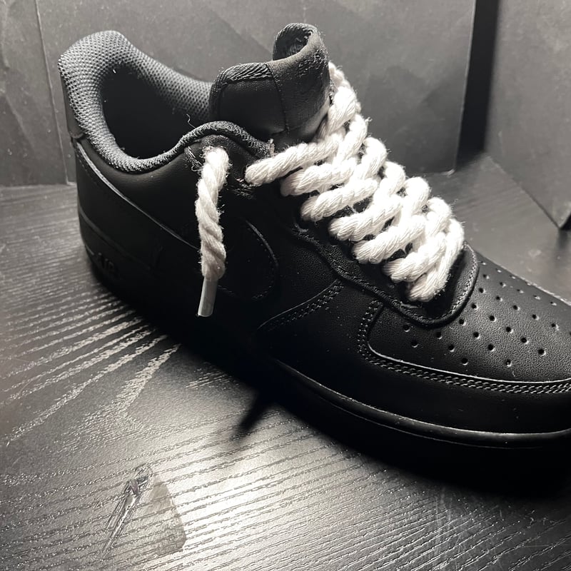 ロープエアフォース1 8mm ホワイトシューレース8mm×120cm 2本セット | Bonkers