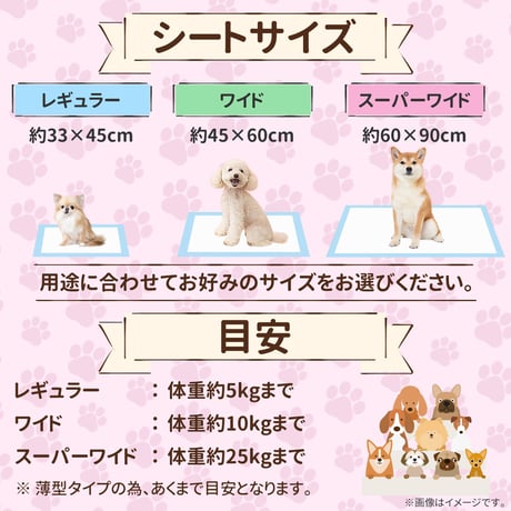 ペットシーツ 薄型 レギュラー ワイド スーパーワイド ペットシート トイレシート 犬 猫 大容量 業務用　　　　　　　　　　　　　　　pet-sheet