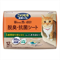 ニャンとも清潔トイレ 脱臭・抗菌シート（12枚）【エステー】 【 ペット用品 】　　　　　　　　4901070575152