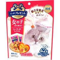 ≪地域限定配送≫【お得なまとめ買い】コンボ プレゼント キャット おやつ 女の子 シーフードミックス味 ３ｇ×１４袋　［日本ペットフード］