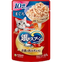≪地域限定配送≫【お得なまとめ買い】銀のスプーン パウチ １０歳頃からまぐろ ６０ｇ　［ユニ・チャームペット］