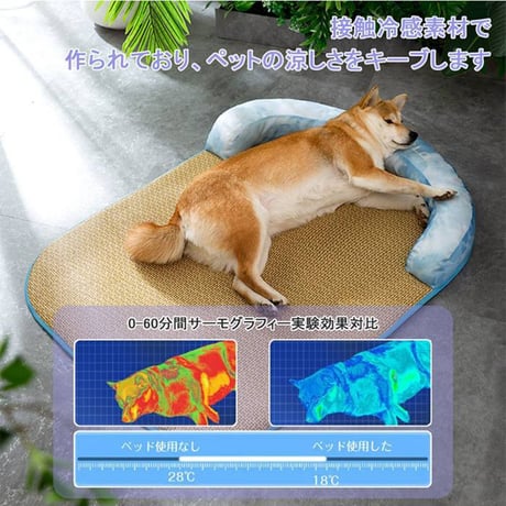 【お得なまとめ買い・5点】「夏用ひんやりペットベッド 接触冷感クッション犬猫用」　　　　　　　　　　　　　　　SSSM072025050812