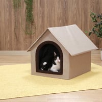 ペットハウス 三角屋根 Lサイズ BE       53716