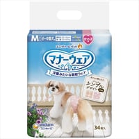 マナーウェア 女の子用 Mサイズ モーブピンクドット・ピンクチェック（34枚）【ユニ・チャーム】 【 ペット用品 】　　　　　　　　　4520699674284