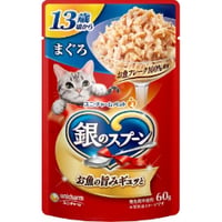 ≪地域限定配送≫【お得なまとめ買い】銀のスプーン パウチ １３歳頃からまぐろ ６０ｇ　［ユニ・チャームペット］