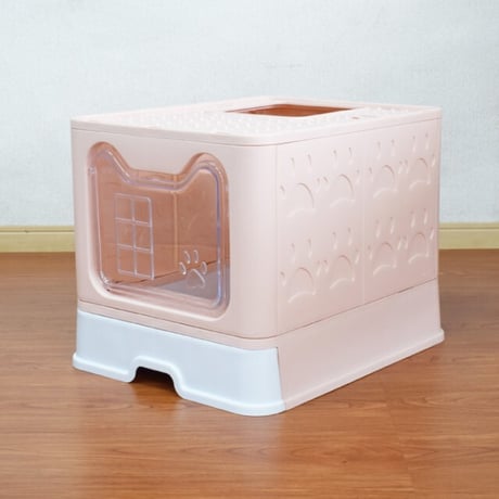 砂が飛び散りにくい 猫トイレ　【引き出し式/大容量/2色】 【猫トイレ本体】　　　　　2203265203