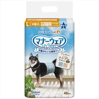 マナーウェア 男の子用 Lサイズ モカストライプ・ライトブルージーンズ（40枚）【ユニ・チャーム】 【 ペット用品 】　　　　　　　　　　　　　　　4520699671924