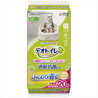 デオトイレ ふんわり香る消臭・抗菌シート ナチュラルソープの香り（20枚入） 【 ペット用品 】　　　　　　　　　　4520699631980