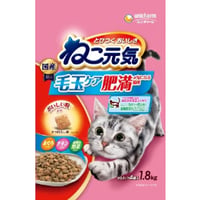 ≪地域限定配送≫【お得なまとめ買い】ねこ元気 毛玉ケア 肥満が気になる猫用 まぐろ・チキン・緑黄色野菜入り １．８ｋｇ　［ユニ・チャームペット］