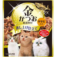 ≪地域限定配送≫【お得なまとめ買い】金かつお 厳選素材 蒸し上げ仕立て ササミ入り １６０ｇ　［森光商店］