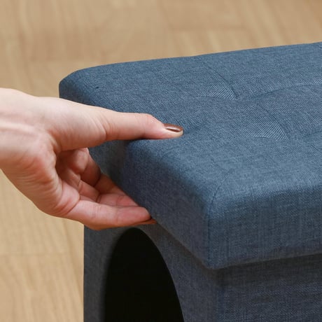【お得なまとめ買い・6点】ペットハウススツール mini □30cm ネイビー       53703