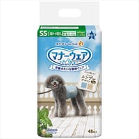 マナーウェア 男の子用 SSサイズ モカストライプ・ライトブルージーンズ（48枚）【ユニ・チャーム】 【 ペット用品 】　　　　　　　　　　　　　　　4520699670125