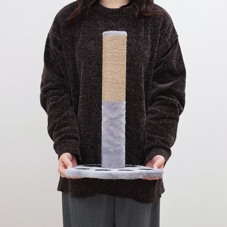 【お得なまとめ買い・4点】爪とぎ ポールタイプ ねこぱんち グレー       51248