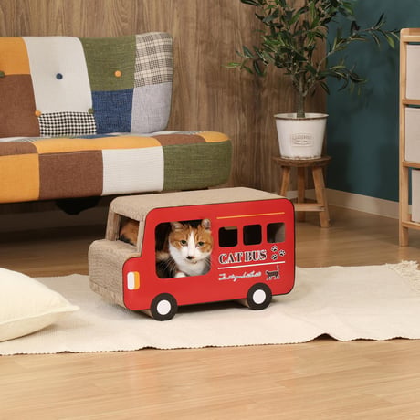 【お得なまとめ買い・2点】猫の爪とぎ ロンドンバス (54226)       68131
