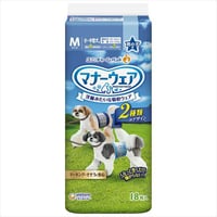 マナーウェア 男の子用 Mサイズ 青チェック・紺チェック（18枚）【ユニ・チャーム】【 ペット用品 】　　　　　　　　　　　　　　　4520699626481