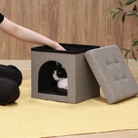 【お得なまとめ買い・6点】ペットハウススツール mini □30cm ライトグレー       53701