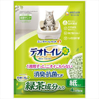 【お得なまとめ買い・8点セット】１週間消臭・抗菌 デオトイレ 飛び散らない 緑茶成分入り・消臭サンド（4L×8点）【ユニ・チャーム】 【 ペット用品 】　　　　　　　4520699680759