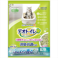 【お得なまとめ買い・4点セット】デオトイレ 1週間消臭・抗菌サンド ナチュラルグリーンの香り（3.8L×4点）【ユニ・チャーム】 【ペット用品】　　　　　　　4520699685815
