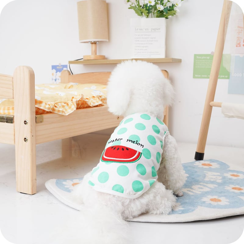 犬服 スイカ柄 ワンちゃん服・ペットウェア（S〜XXL） 【ペット服】 c