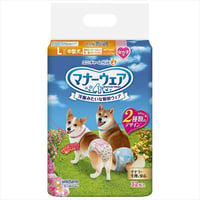 マナーウェア 女の子用 Lサイズ ピンクリボン・青リボン（32枚）【ユニ・チャーム】 【 ペット用品 】　　　　　　　　　　　　　　　4520699680575